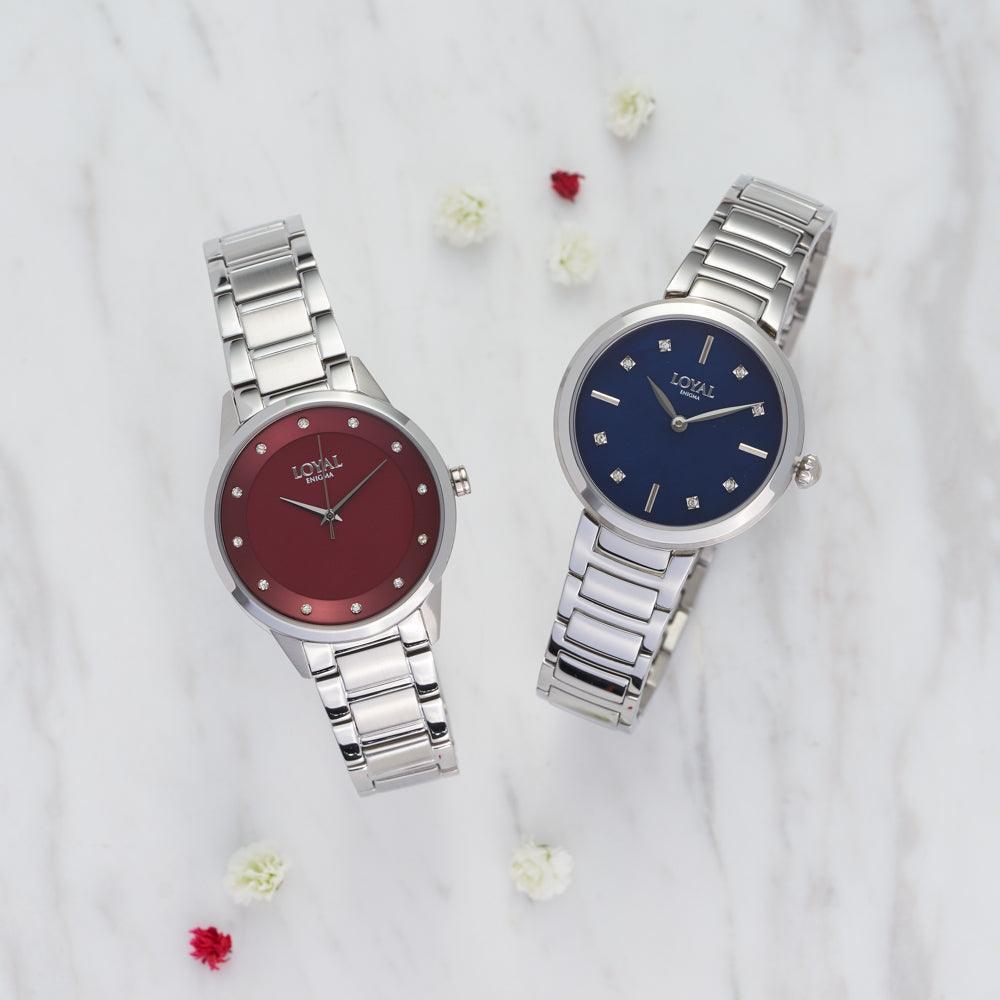Loyal Women's Enigma Stainless Steel Quartz Sport Watch Red Dial - Wallace Bishop