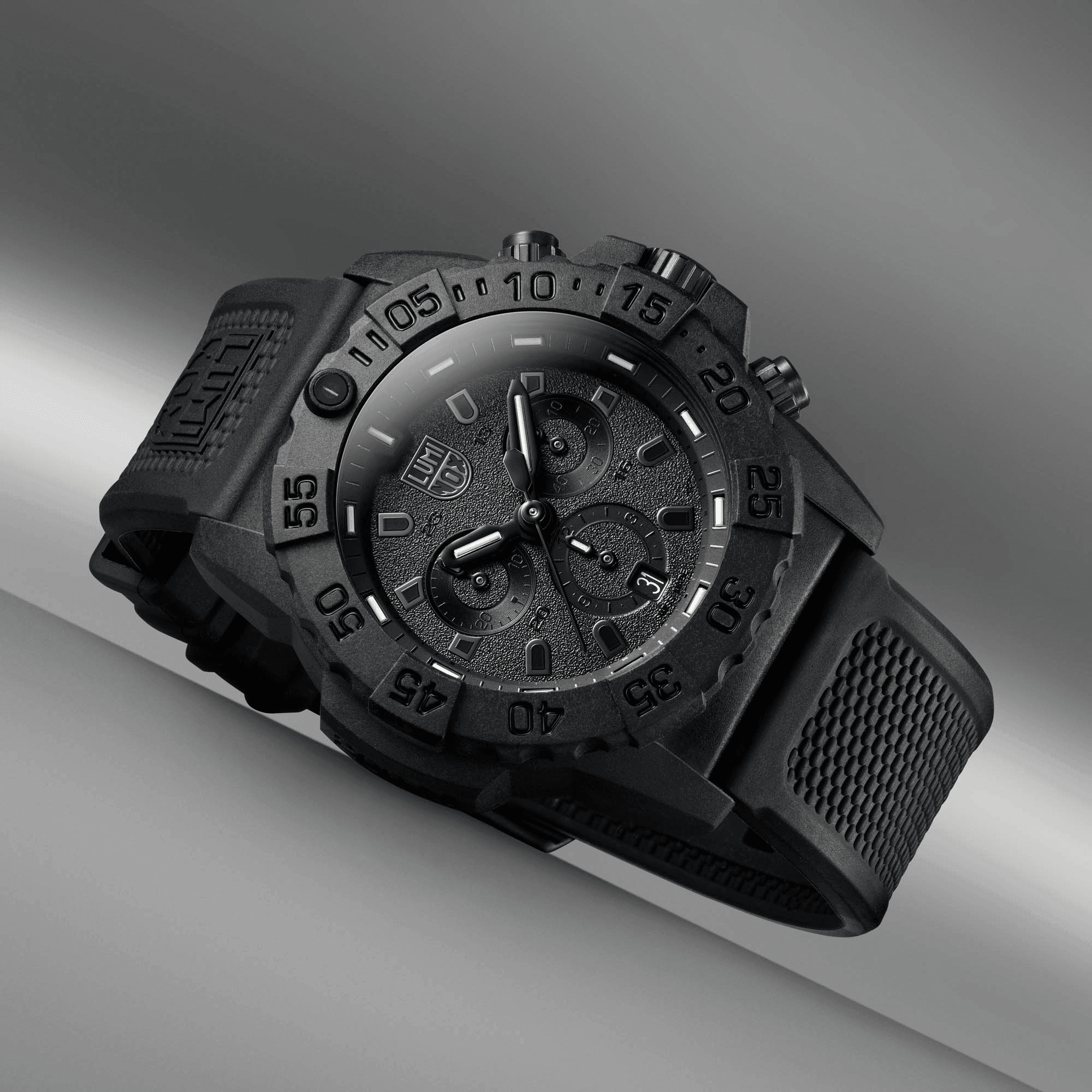Luminox Men's 45mm Black PVD Quartz Chronograph Watch XS.3581.BO