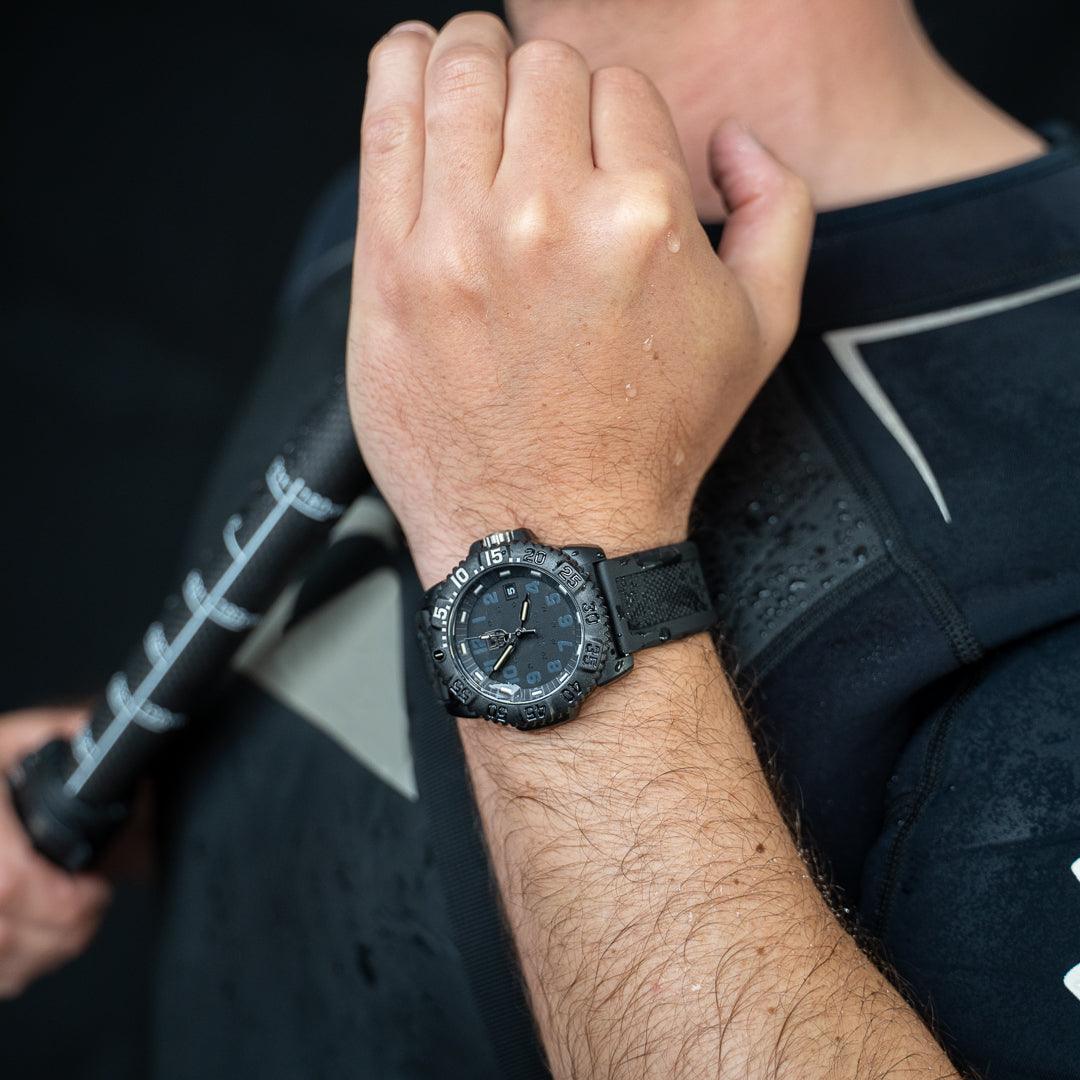 Luminox Men's Black PVD Quartz Sport Watch Black Dial