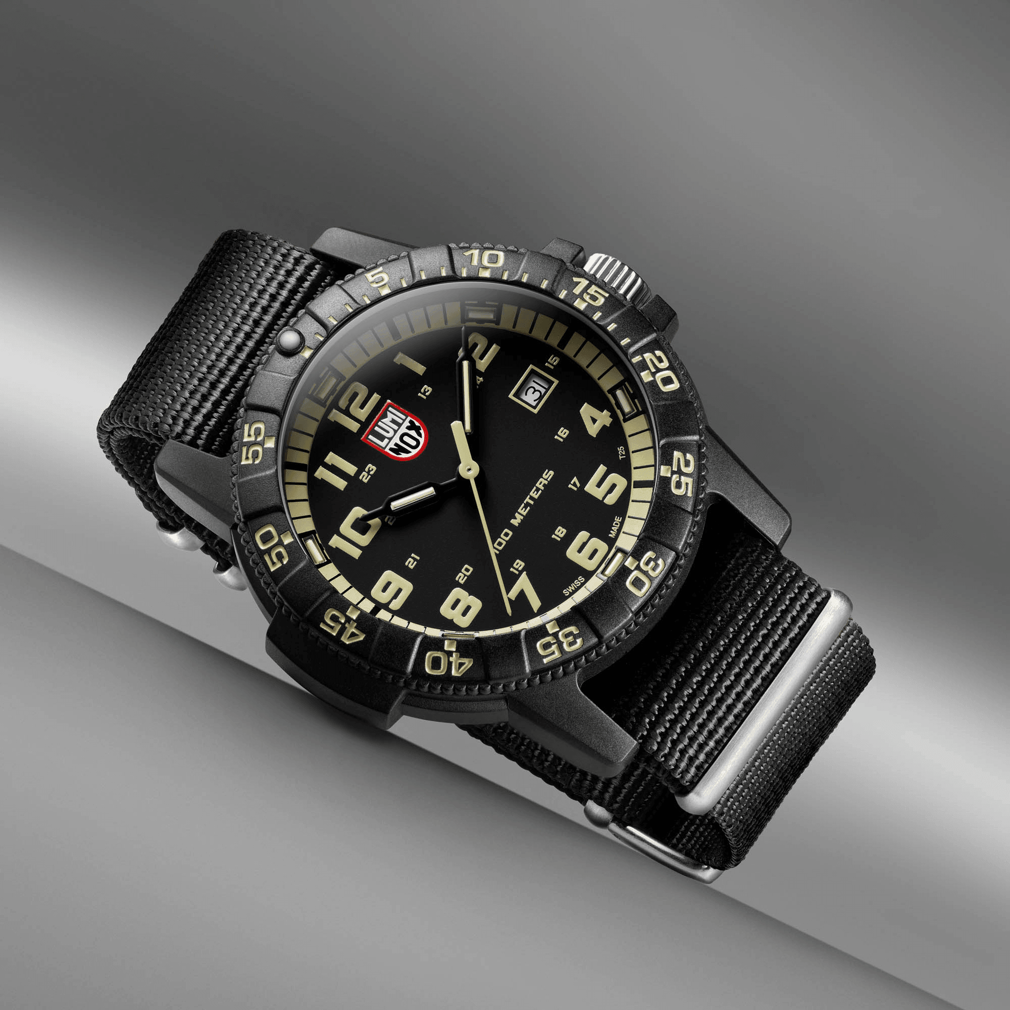 Luminox Men's Black PVD Quartz Sport Watch Black Dial