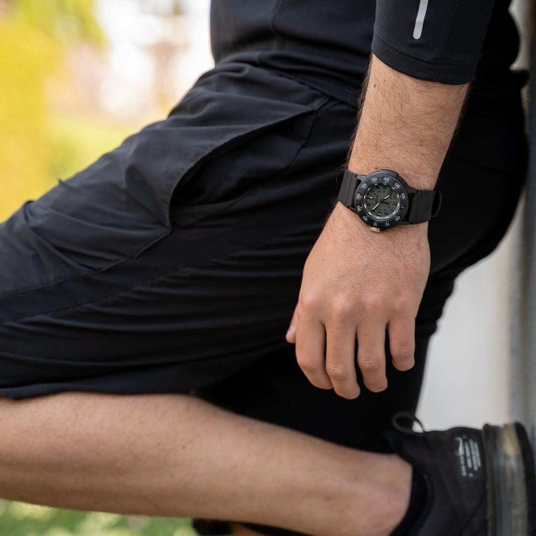 Luminox Men's Black PVD Quartz Sport Watch Black Dial