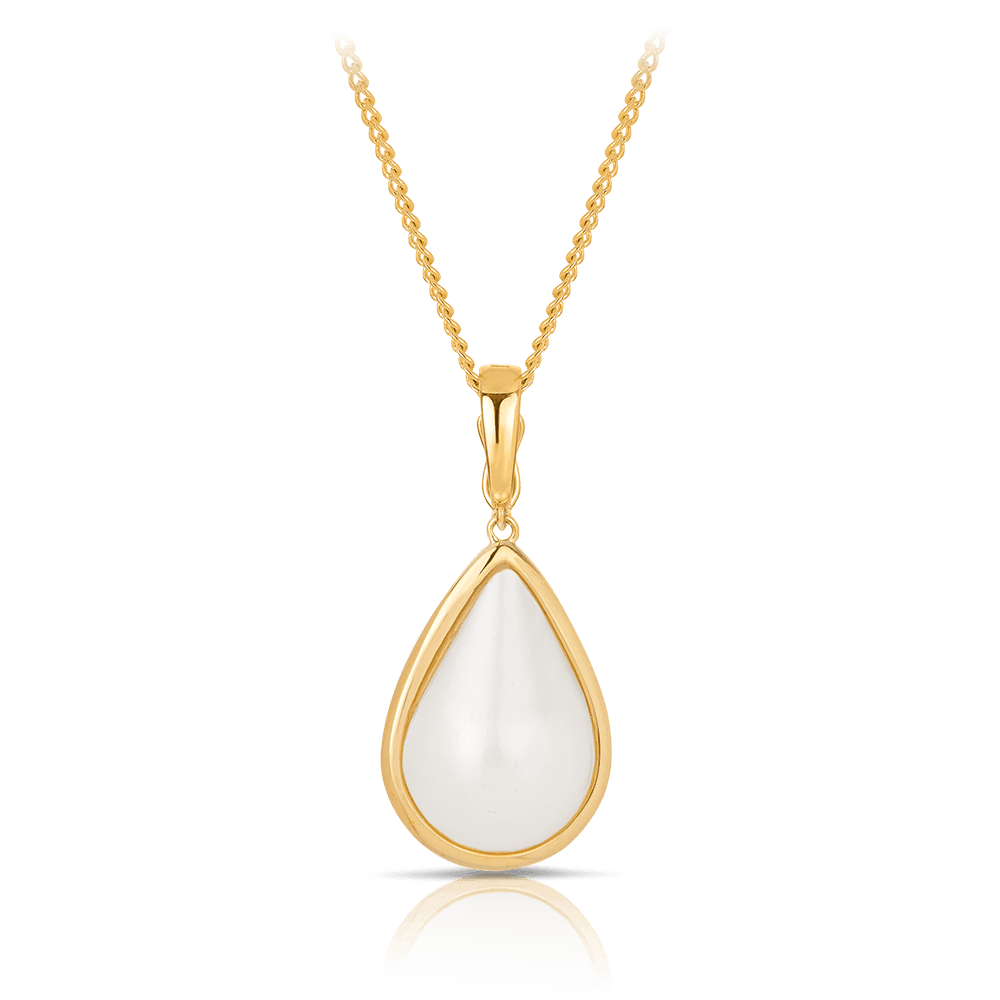 Mabe Pearl Pendant in 9ct Yellow Gold