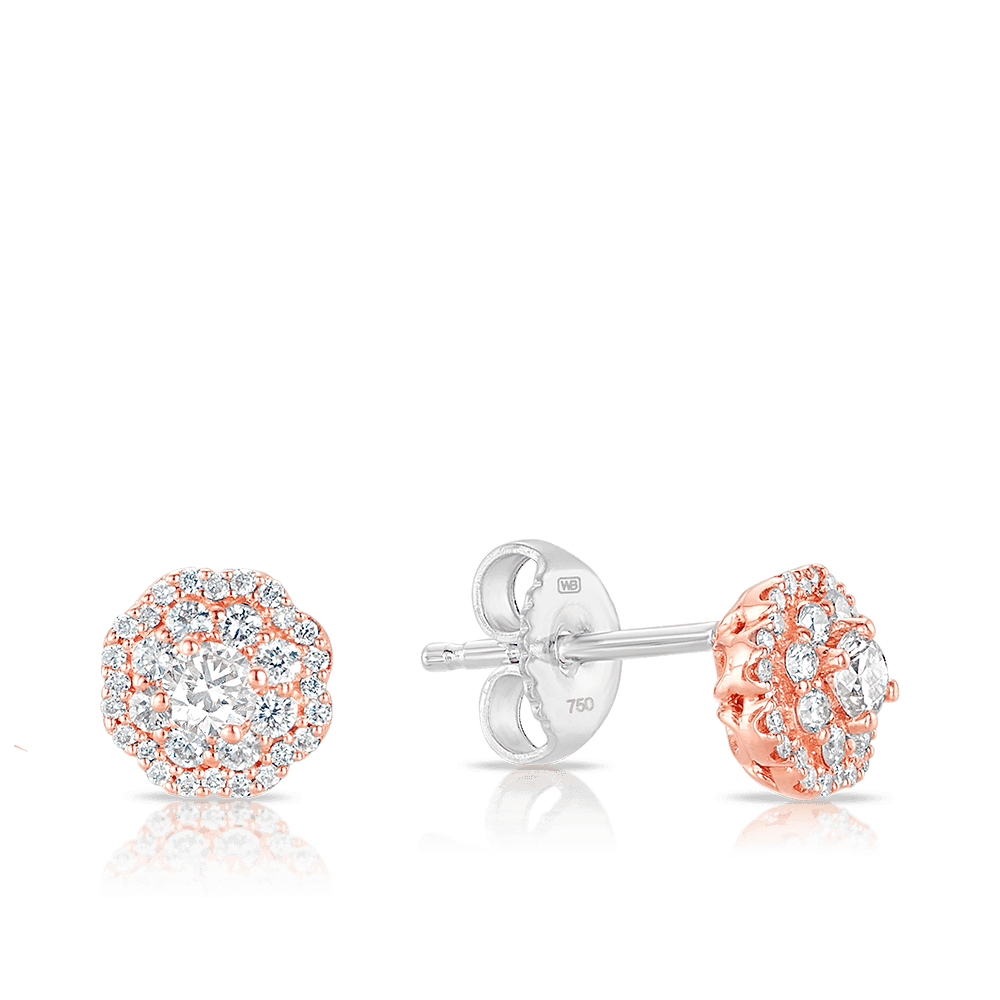 Maple leaf diamond earrings hotsell