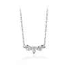 Marquise Round Diamond Necklace in 9ct White Gold