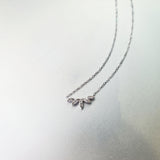 Marquise Round Diamond Necklace in 9ct White Gold
