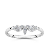Marquise Round Diamond Ring in 9ct White Gold
