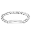22cm Men's ID Curb Bracelet in Sterling Silver