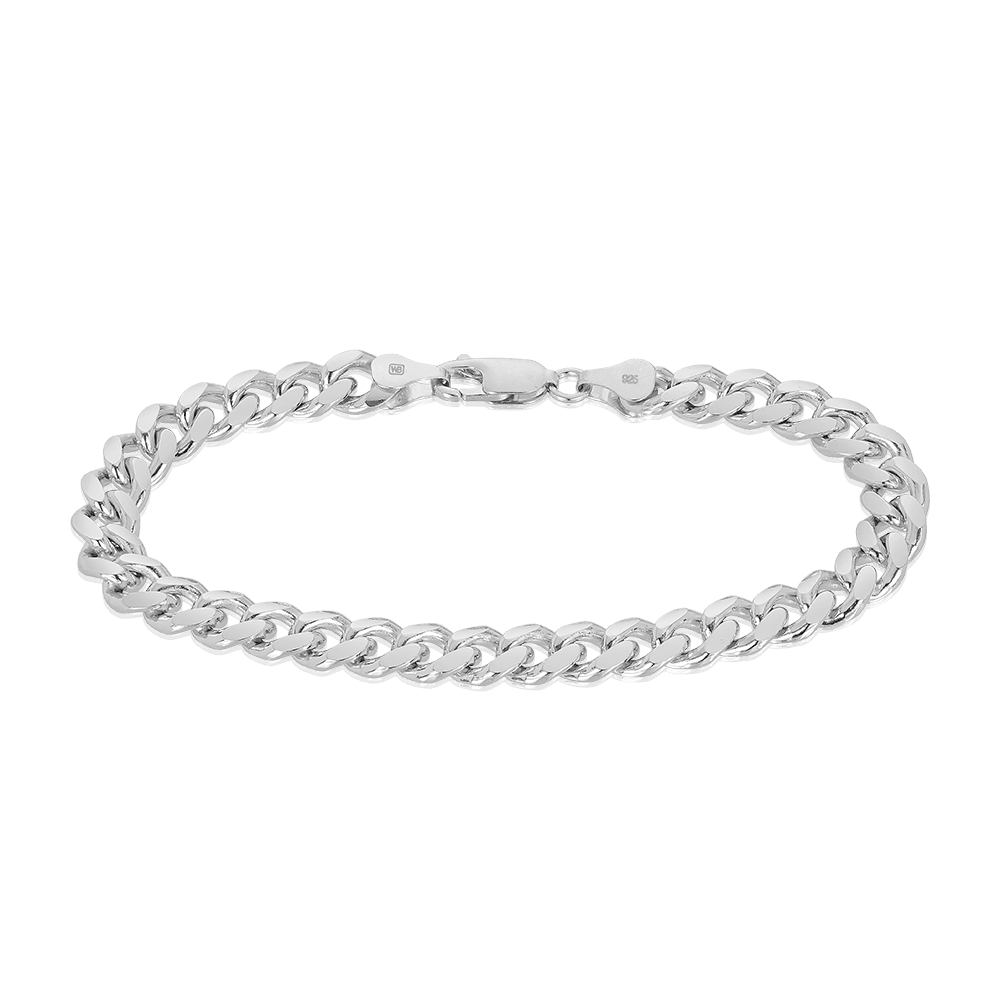 Men's Curb Link Bracelet in Sterling Silver