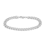 Men's Curb Link Bracelet in Sterling Silver