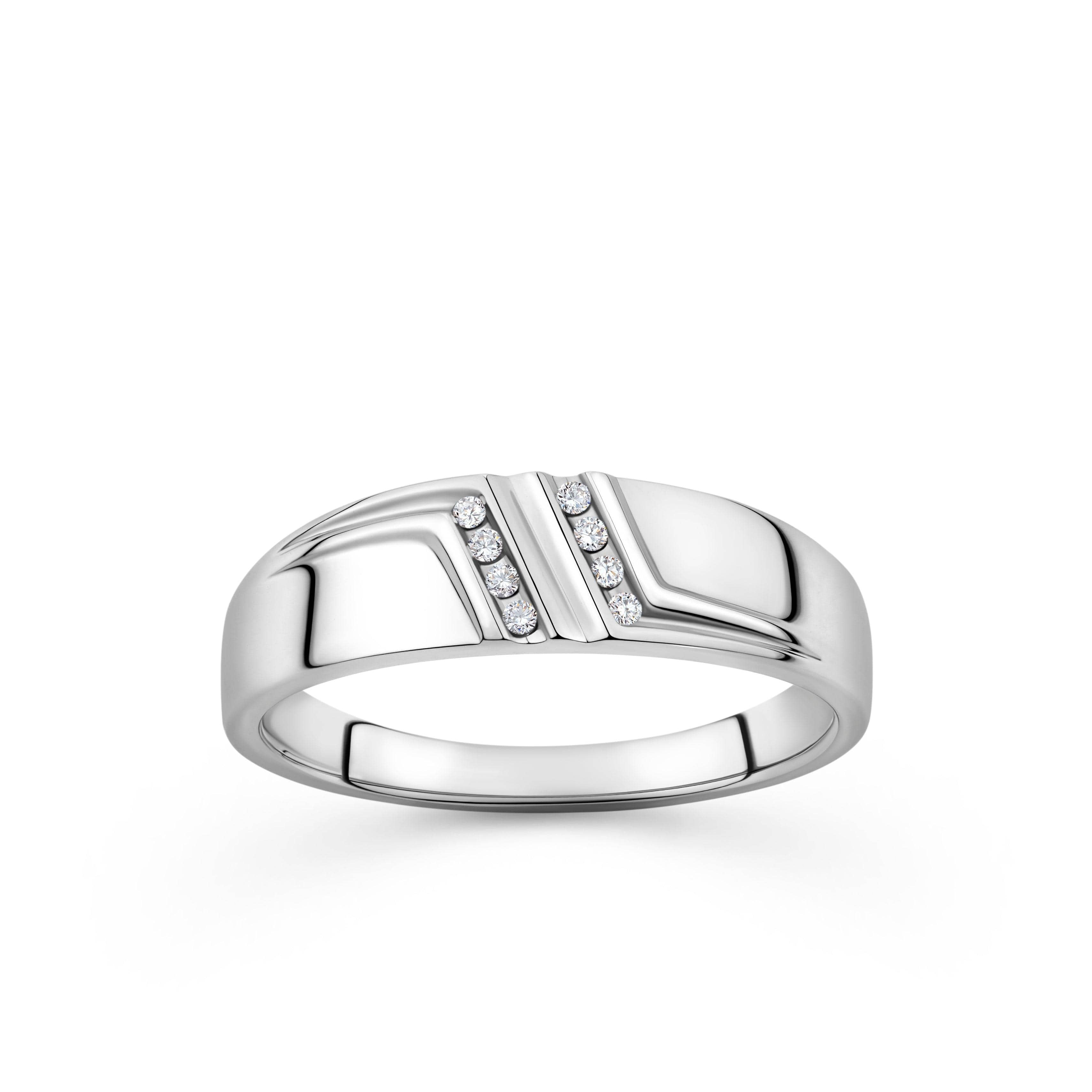Men's 0.05ct TW Diamond Band in Sterling Silver