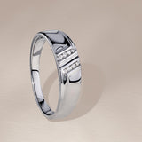 Men's 0.05ct TW Diamond Band in Sterling Silver