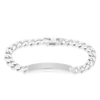 Men's ID Curb Bracelet in Sterling Silver
