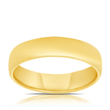 Men's Plain Wedding Band in 9ct Yellow Gold