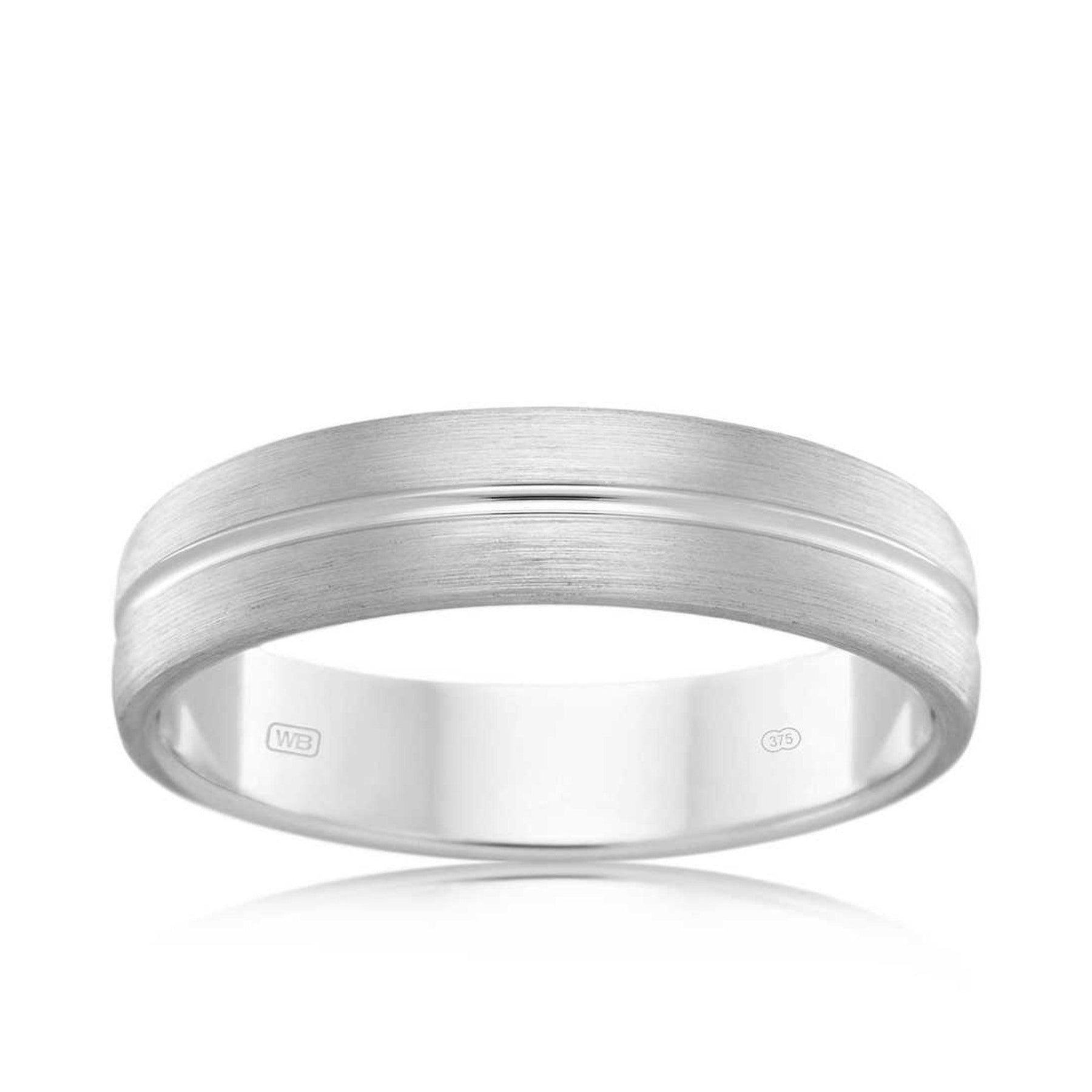 Men's Wedding Band in 9ct White Gold - Wallace Bishop