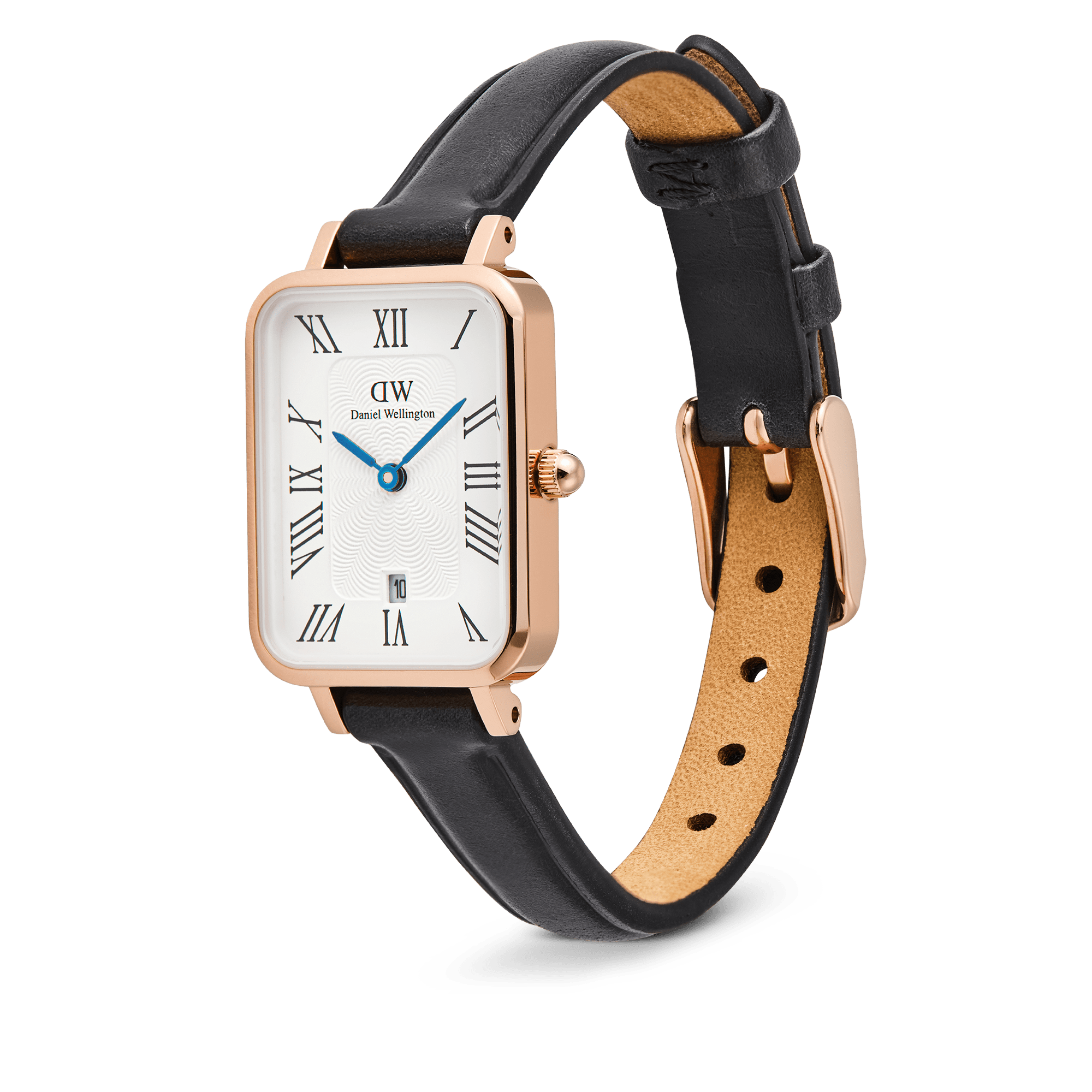 Daniel Wellington Quadro Roman Numerals Date Sheffield Rose Gold