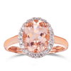 Morganite & Diamond Dress Ring in 9ct Rose Gold