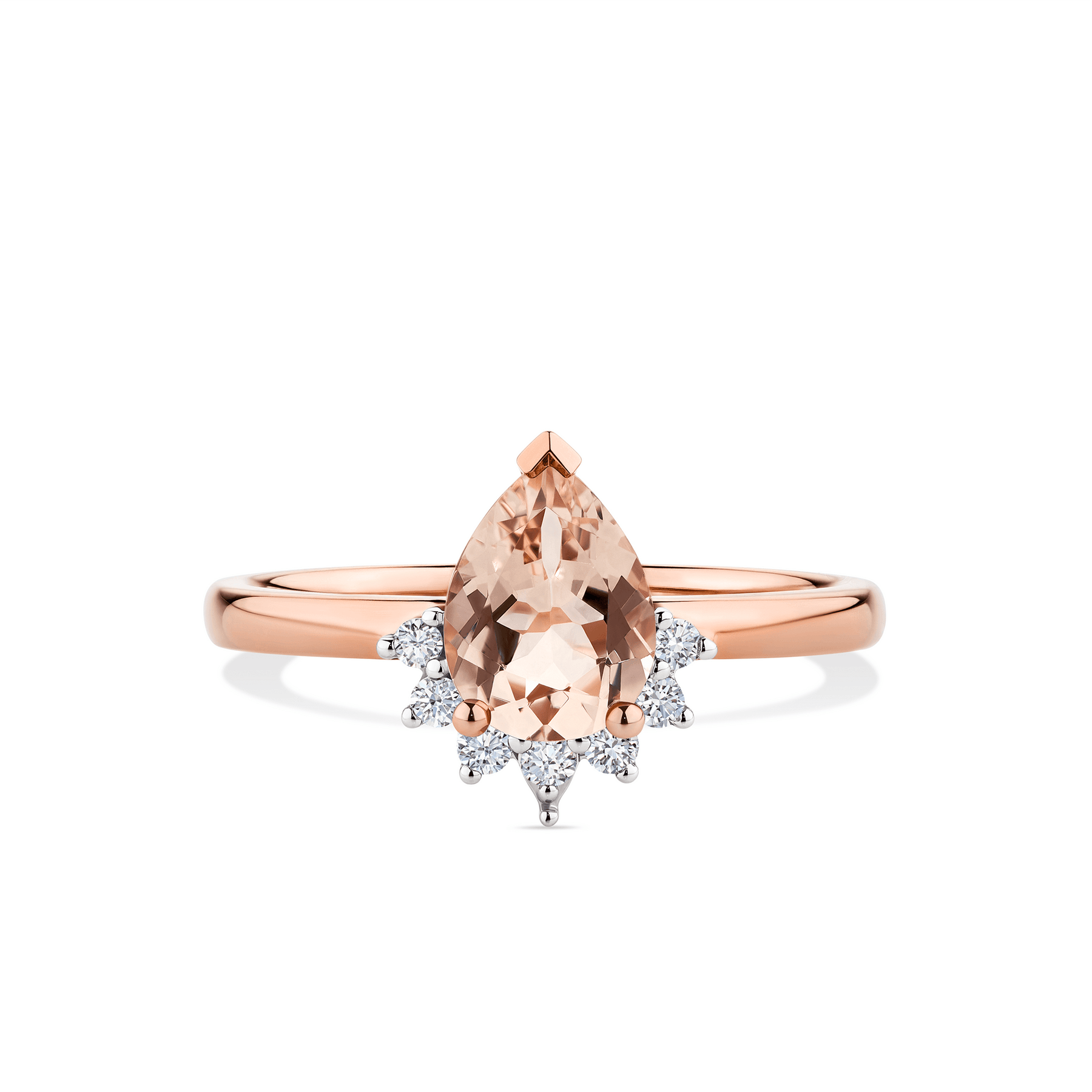 Morganite & Diamond Ring in 9ct Rose Gold - Wallace Bishop