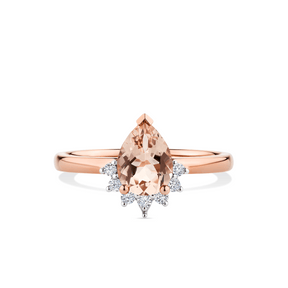 Morganite & Diamond Ring in 9ct Rose Gold - Wallace Bishop