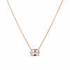 Morganite Oval Necklace in 9ct Rose Gold