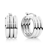 Multiple Hoop Earrings in Sterling Silver