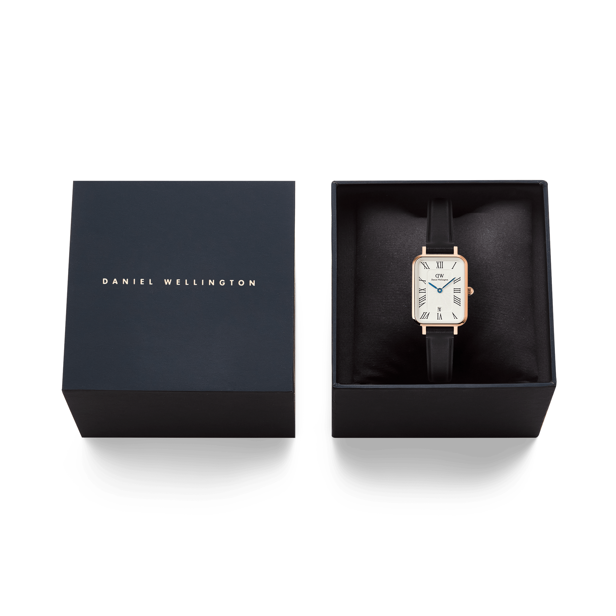 Daniel Wellington Quadro Roman Numerals Date Sheffield Rose Gold