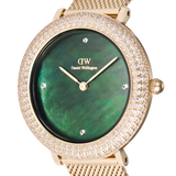 Daniel Wellington Crystalline Bezel Evergold Green Watch