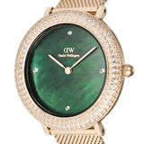 Daniel Wellington Crystalline Bezel Evergold Green Watch