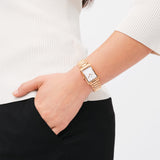 Daniel Wellington Bound 35x24 3-Link RG White Watch