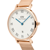 Daniel Wellington Petite Roman Numerals Date Rose Gold