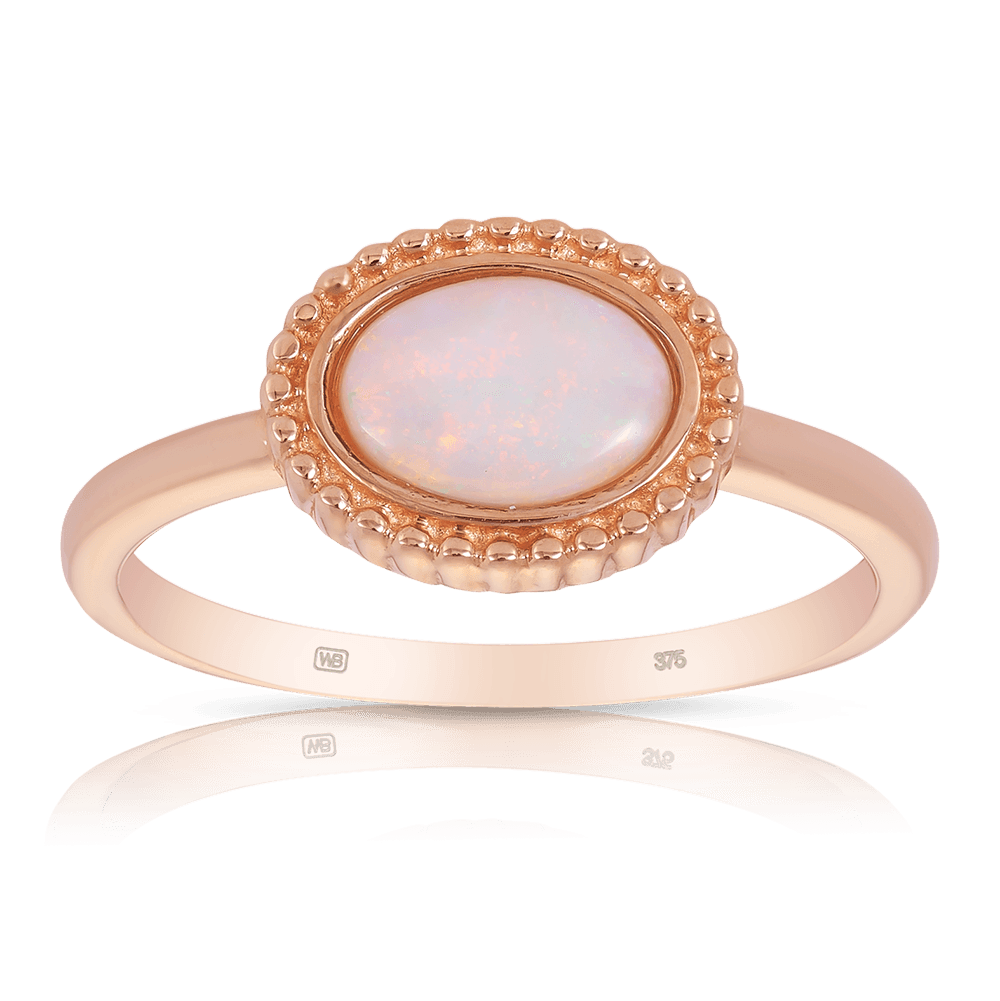 Opal Oval Ring in 9ct Rose Gold - Wallace Bishop