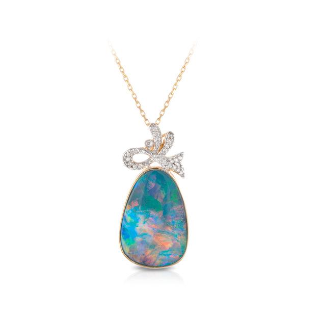 Opal Pendant in 14ct Yellow Gold - Wallace Bishop
