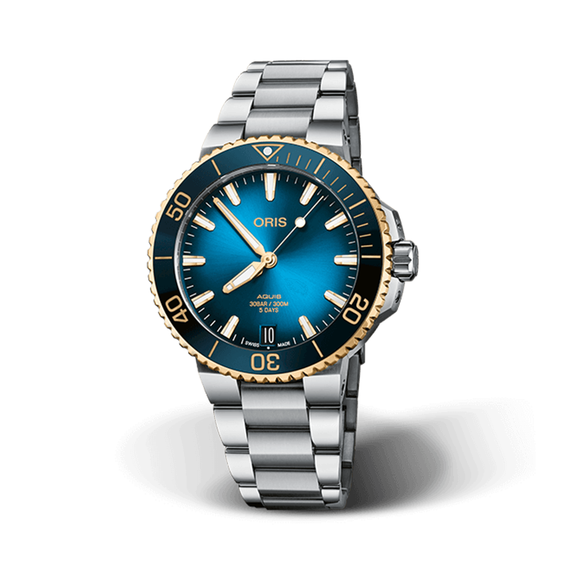 Oris Aquis Men's 41.5mm Stainless Steel & 18k Yellow Gold Automatic Watch 400 7769 6355MB