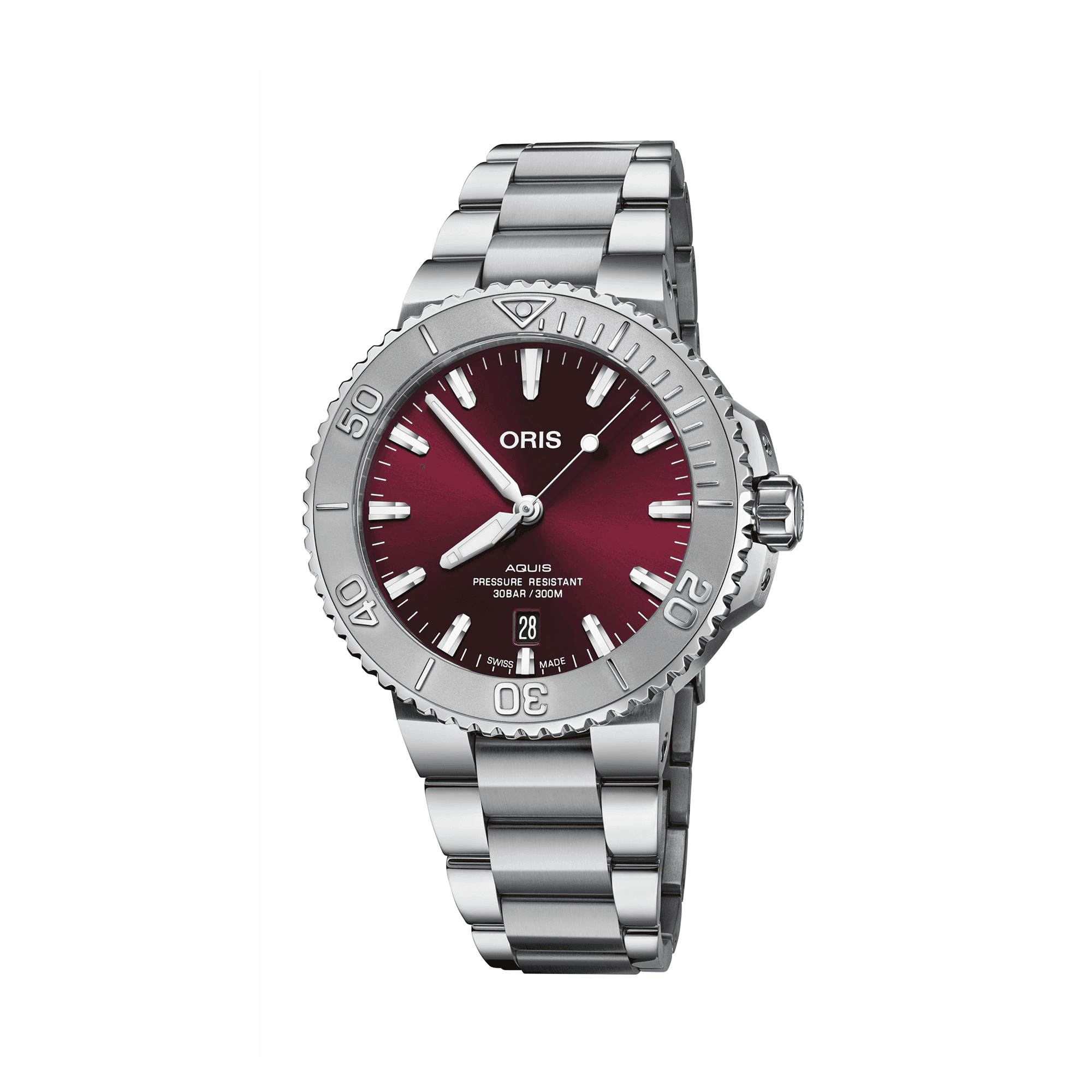 Oris Aquis Men's 41.5mm Stainless Steel Automatic Watch 733 7766 4158 MB