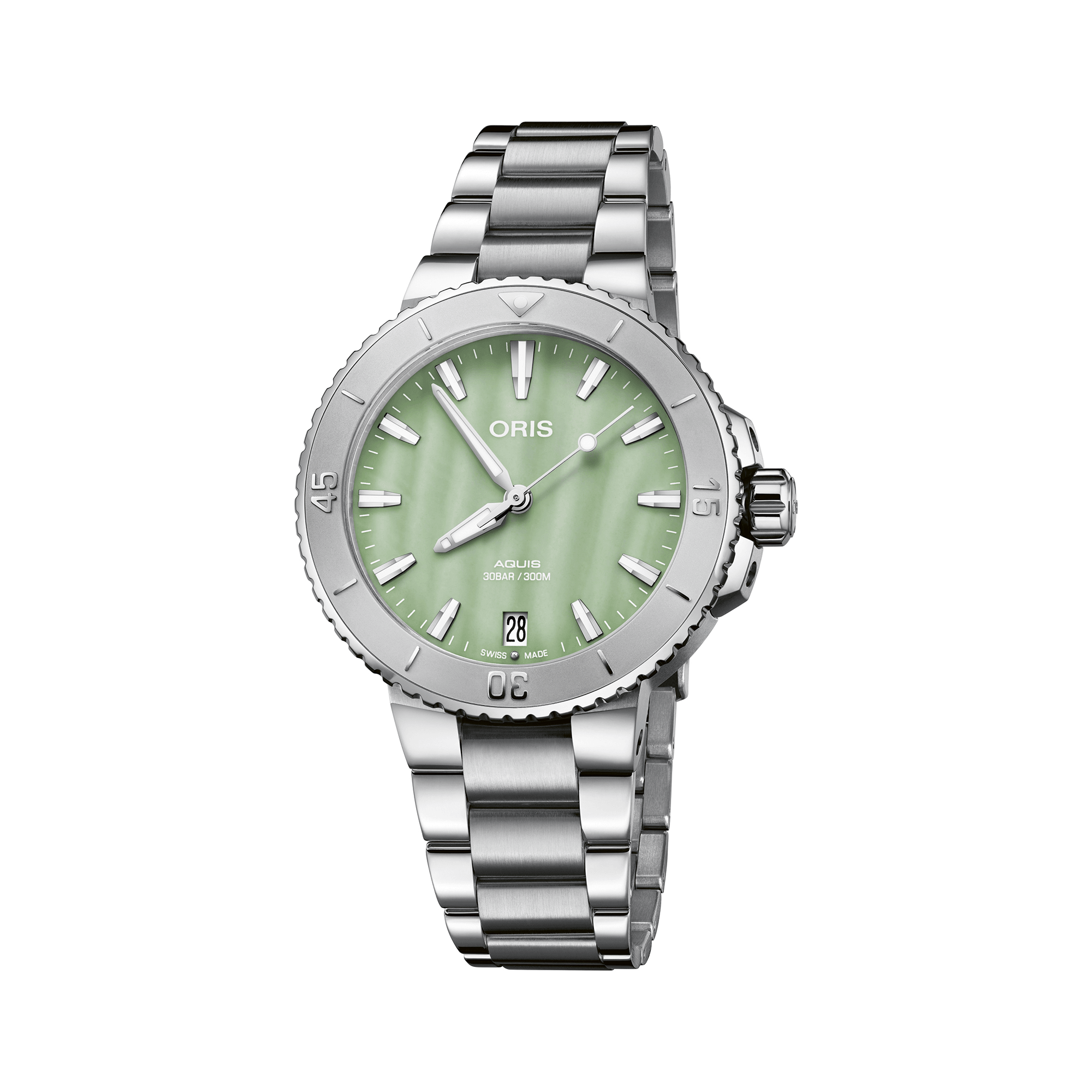 Oris Aquis Women's 36.5mm Stainless Steel Automatic Watch 733 7770 4157MB