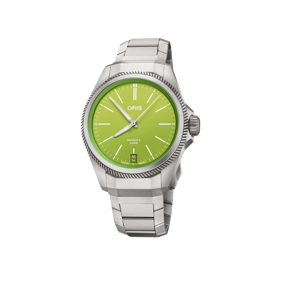 Oris Propilot X Kermit Edition 39mm Watch 400 7778 7157 - Wallace Bishop