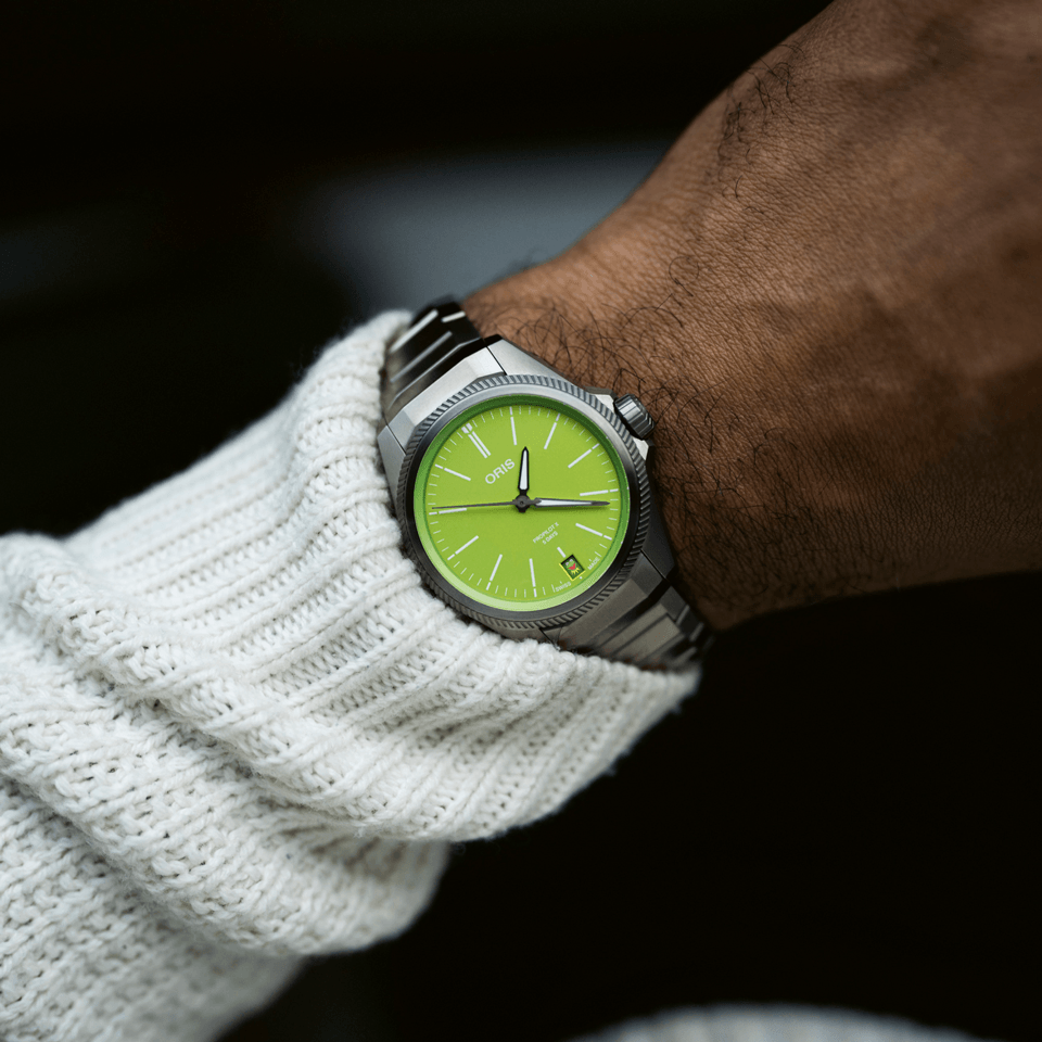 Oris Propilot X Kermit Edition 39mm Watch 400 7778 7157 - Wallace Bishop