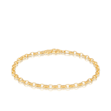Oval Belcher Bracelet in 9ct Yellow Gold - Wallace Bishop
