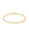 Oval Belcher Bracelet in 9ct Yellow Gold