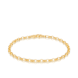 Oval Belcher Bracelet in 9ct Yellow Gold