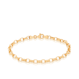 Oval Belcher Bracelet in 9ct Yellow Gold