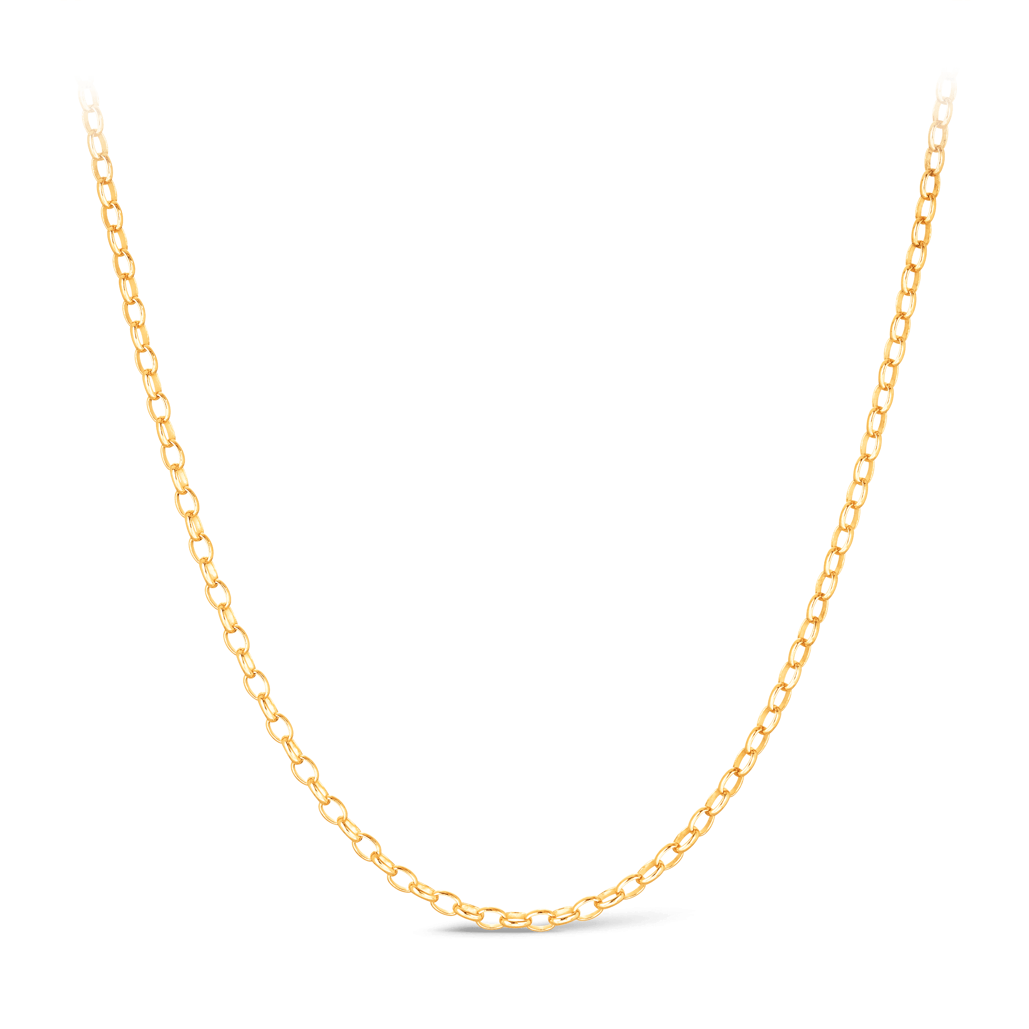 60cm Oval Belcher Link Chain in 9ct Yellow Gold