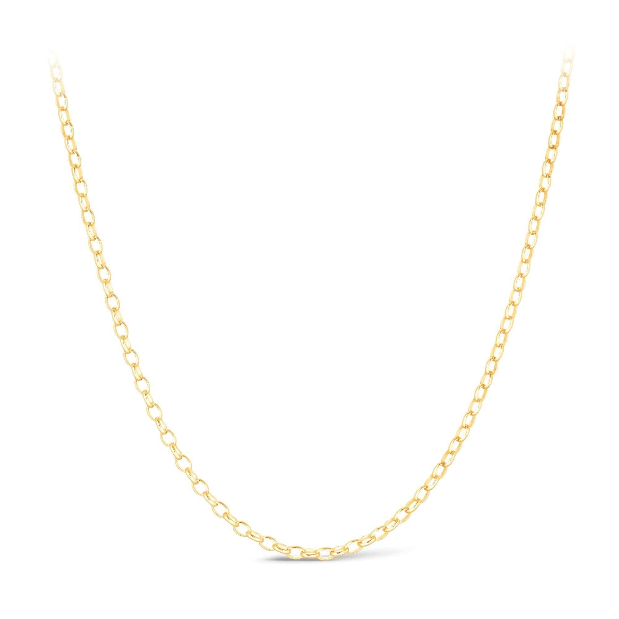 60cm Oval Belcher Link Chain in 9ct Yellow Gold