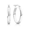 Oval Hoop Earrings in Sterling Silver
