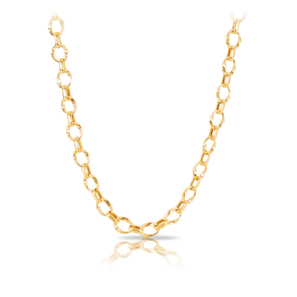 Oval Link Necklace in 9ct Yellow Gold - Wallace Bishop