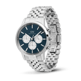 Daniel Wellington Iconic Chronograph Arch 5-Link Arctic Panda Silver