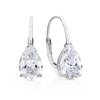 Pear Shaped Cubic Zirconia Earrings in Sterling Silver - Wallace Bishop