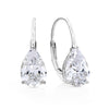Pear Shaped Cubic Zirconia Earrings in Sterling Silver