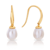 Pearl Drop Earrings in 9ct Yellow Gold