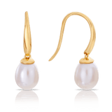Pearl Drop Earrings in 9ct Yellow Gold