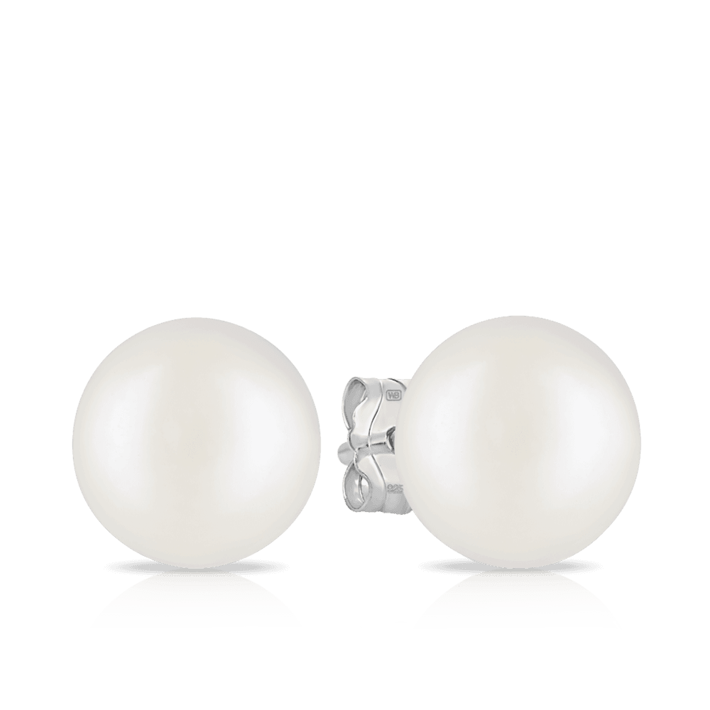 9mm Freshwater Pearl Stud Earrings in Sterling Silver